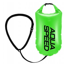 Буй для плавання Aqua Speed Open Water Swim Buoy 61240 17 літрів, салатовий-чорний, код: 5905718612406