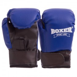 Боксерські рукавиці дитячі Boxer 4унції, синій, код: 2026_4BL