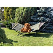 Двомісний гамак з планкою і каркасом WCG Wish XXL 2000х1500мм, зелений, код: H08-5+К-IF