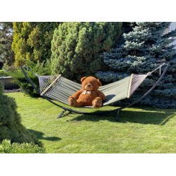 Двомісний гамак з планкою і каркасом WCG Wish XXL 2000х1500мм, зелений, код: H08-5+К-IF