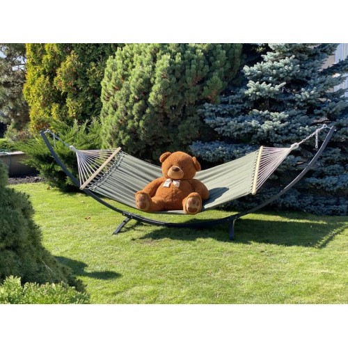 Двомісний гамак з планкою і каркасом WCG Wish XXL 2000х1500мм, зелений, код: H08-5+К-IF