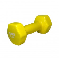 Гантель вінілова SNS 1х2,5 кг, жовтий, код: 12670-SNS