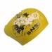 Шапочка для плавання SNS для довгого волосся KW-3Ж yellow flowers, жовтий, код: 11339-SNS