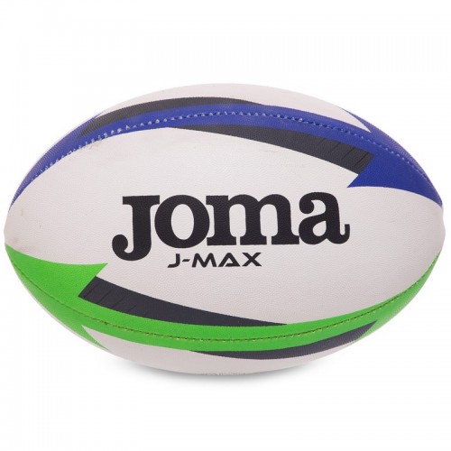 М"яч для регбі Joma J-MAX №4 білий-синій-зелений, код: 400680-217