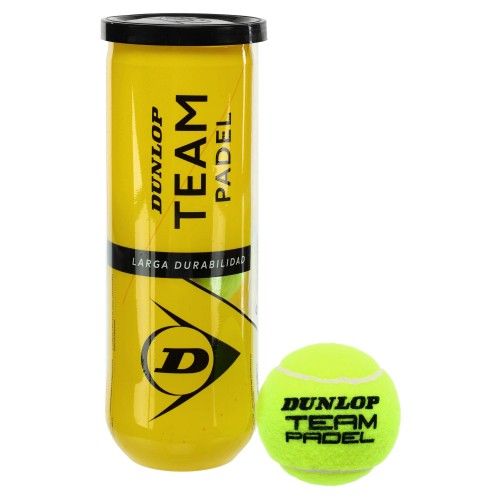 М"яч для великого тенісу Dunlop Team Padel 3шт, салатовий, код: DL601385-S52