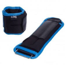 Обважнювачі-манжети для рук і ніг FitGo 2x0,5 кг чорний-синій, код: FI-1302-1_BKBL Обважнювачі-манжети для рук і ніг FitGo 2x0,5 кг чорний-синій, код: FI-1302-1_BKBL