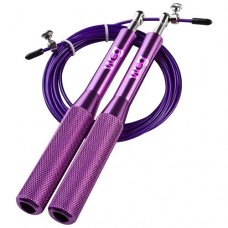 Скакалка швидкісна на підшипниках WCG з алюмінієвими ручками 2500 мм, фіолетовий, код: W-065-IF