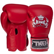 Рукавички боксерські Top King Super шкіряні 10 унцій, червоний, код: TKBGSV_10R-S52