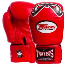 Рукавички боксерські шкіряні Twins 12 унцій, червоний, код: FBGVL3-25_12R