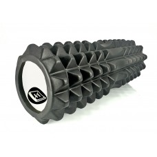 Масажний ролик EasyFit Grid Roller v.1.2, 330х130 мм, чорний, код: EF-2022-BK-EF