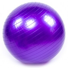 М"яч фітнес FitGo 75 см, глянець, фіолетовий, код: 5415-7V-WS