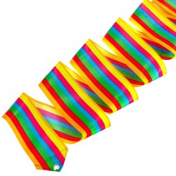 Стрічка для художньої гімнастики FitGo Lingo різнокольоровий, код: C-5517_MULTI