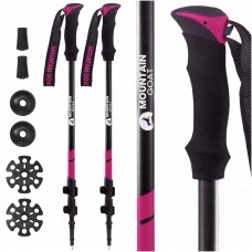 Трекінгові палиці Mountain Goat Peak+ 65-135 см, чорний-рожевий, код: P-5905973404648 Трекінгові палиці Mountain Goat Peak+ 65-135 см, чорний-рожевий, код: P-5905973404648