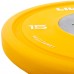 Бамперний диск гумовий LiveUp ø50.5мм, 15кг, жовтий, код: LP8335-15
