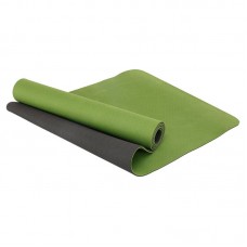 Килимок для йоги та фітнесу FitGo TPE двошаровий 1830x610x6мм, зелений-сірий, код: FI-3046-650_GGR Килимок для йоги та фітнесу FitGo TPE двошаровий 1830x610x6мм, зелений-сірий, код: FI-3046-650_GGR
