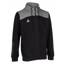 Толстовка чоловіча Select Oxford Zip Hoodie L, чорний-сірий, код: 5703543283651