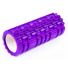 Ролик для йоги, пілатесу, фітнесу FitGo 330х140 мм, фіолетовий, код: 85013V-WS