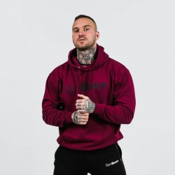 Толстовка чоловіча GymBeam PRO Hoodie Burgundy XL, бордовий, код: 119915-GB