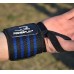 Кистьові бинти PowerPlay Gym WristT Wraps 450 мм, чорний-синій, код: PP_3081_Blue