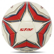 М"яч футбольний Star Professional Gold №4 композитна шкіра, білий-червоний, код: SB344G-S52