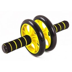 Ролик для пресу подвійний EasyFit з килимком, жовтий, код: EF-1352-Y-EF