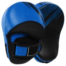 Лапа вигнута для боксу та єдиноборств шкіряна FitBox 2шт, синій, код: BO-4999_BL