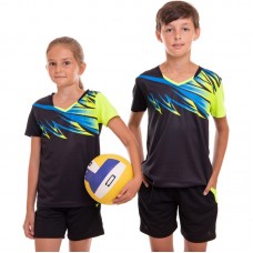 Форма волейбольна підліткова PlayGame Lingo XS, рост 145-155, чорний, код: LD-P818_XSBK