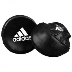 Лапи Adidas Pro Disk Punch Mitt 180х180х30 мм, чорний-білий, код: 15669-448