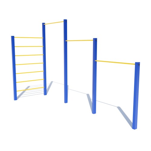 Турнік потрійний зі шведською стінкою Miros, код: DIO647.1