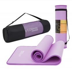 Килимок для йоги та фітнесу Cornix NBR Purple/Purple, 1830x610x10 мм, код: XR-0093