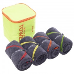 Комплект спортивних рушників FitGo Water Sports Towel 1200х600 мм, салатовий, 4шт, код: BT-TWT_LG-S52
