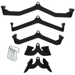 Набір рукояток для блочних тренажерів BioGym 5 штук, чорний, код: SC-80255-S52