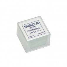 Покривне скло Sigeta 24x24 мм (100 шт.), код: 65193-DB Покривне скло Sigeta 24x24 мм (100 шт.), код: 65193-DB