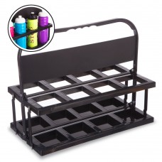 Підставка на 8 спортивних пляшок FitGo чорний, код: FI-0965