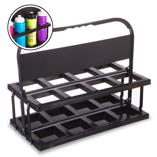 Підставка на 8 спортивних пляшок FitGo чорний, код: FI-0965 Підставка на 8 спортивних пляшок FitGo чорний, код: FI-0965