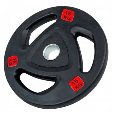 Диск олімпійський обгумований Fitnessport 15 кг, чорний, код: 131569-AX