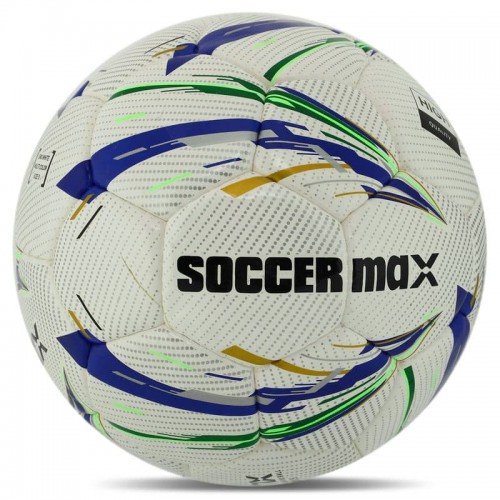 М"яч футбольний Soccermax №5, білий-синій, код: FB-8070_WBL