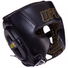 Шолом боксерський у мексиканському стилі шкіряний UFC PRO Prem Lace Up 2XL чорний, код: UHK-75057-S52