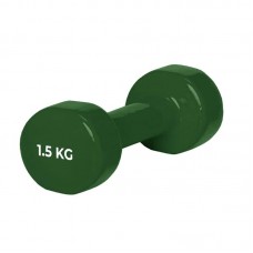 Гантель PowerPlay вінілова 1х1.5 кг зелена, код: PP_4125_1.5kg