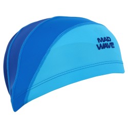 Шапочка для плавання текстильна на довге волосся юніорська MadWave Long Hairs Junior блакитний-синій, код: M052102