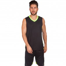 Форма баскетбольна чоловіча PlayGame Lingo XL (рост 165-170) чорний-салатовий, код: LD-8018_XLBKLG