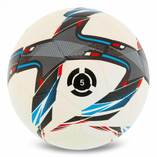 М"яч футбольний PlayGame №5 PU, білий-блакитний, код: FB-4992_N