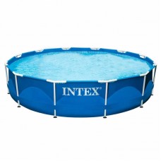 Круглий каркасний басейн Intex Metal Frame Pool, 3660x760 мм, код: 28210-IB