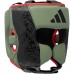 Шолом боксерський Adidas Combat 50 M, чорний-зелений, код: 15560-1082