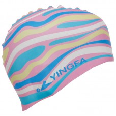 Шапочка для плавання Yingfa, блакитний-рожевий, код: C0080_NP