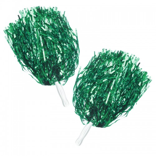 Помпони для черлідингу і танців FitGo Pom-Poms 400 мм зелений (2 шт), код: CH-4875_G