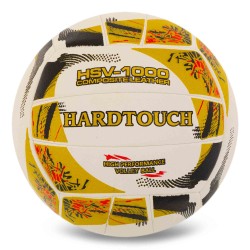М"яч волейбольний Hard Touch Composite Leather №5, білий-чорний, код: VB-4058_WBK