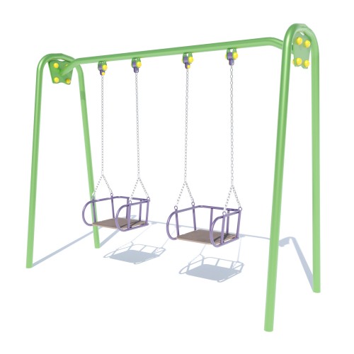 Гойдалка подвійна велика на ланцюгах Miros 2480х970х2060 мм, код: DIO312.3 Гойдалка подвійна велика на ланцюгах Miros 2480х970х2060 мм, код: DIO312.3