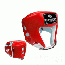 Боксерський шолом Revenge L штучна шкіра, червоний, код: К00018703
