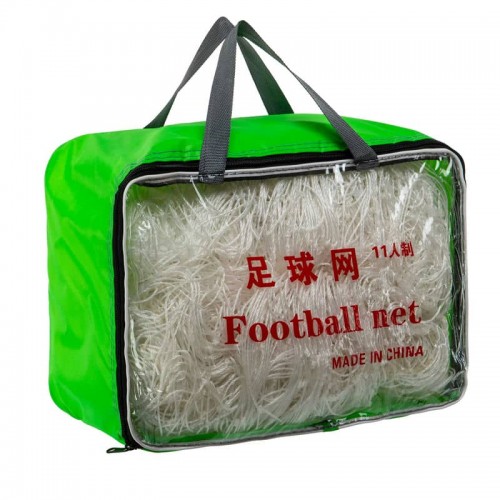 Сітка на ворота футбольні тренувальна безвузлова PlayGame, 7500x2440х1500 мм, 2шт, білий, код: C-8597 Сітка на ворота футбольні тренувальна безвузлова PlayGame, 7500x2440х1500 мм, 2шт, білий, код: C-8597